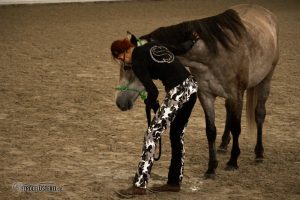 Pferdeprofi Sandra Schneider beim Problempferde Training