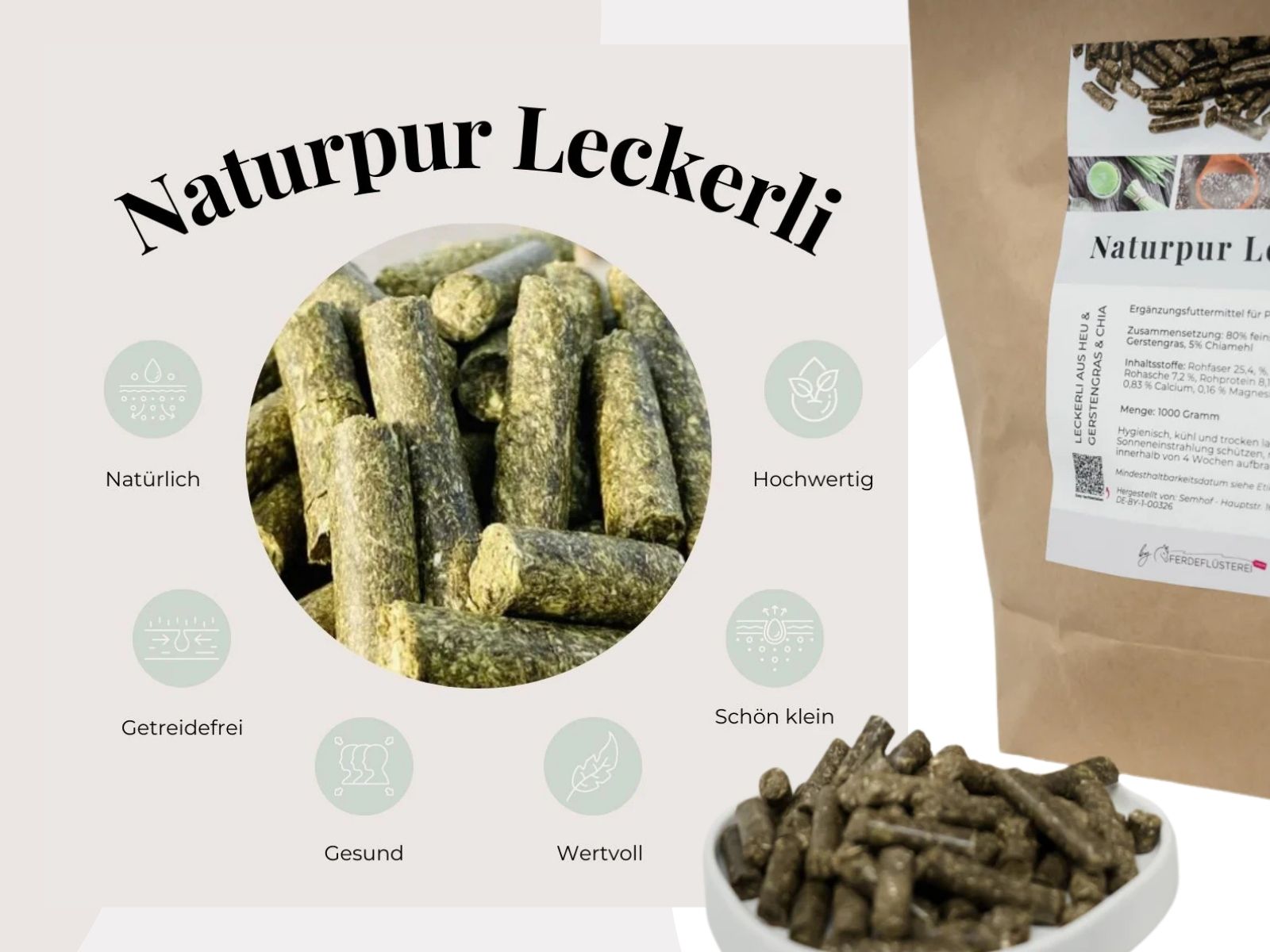 MY PferdeMÜSLI: Deshalb sind Kräuter das Powerfood für dein Pferd 4 Natur Pur Leckerli