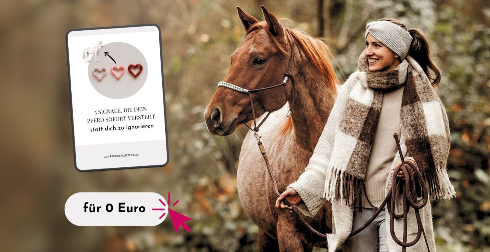 Körpersprache Signale Pferdeflüsterei Freebie Banner