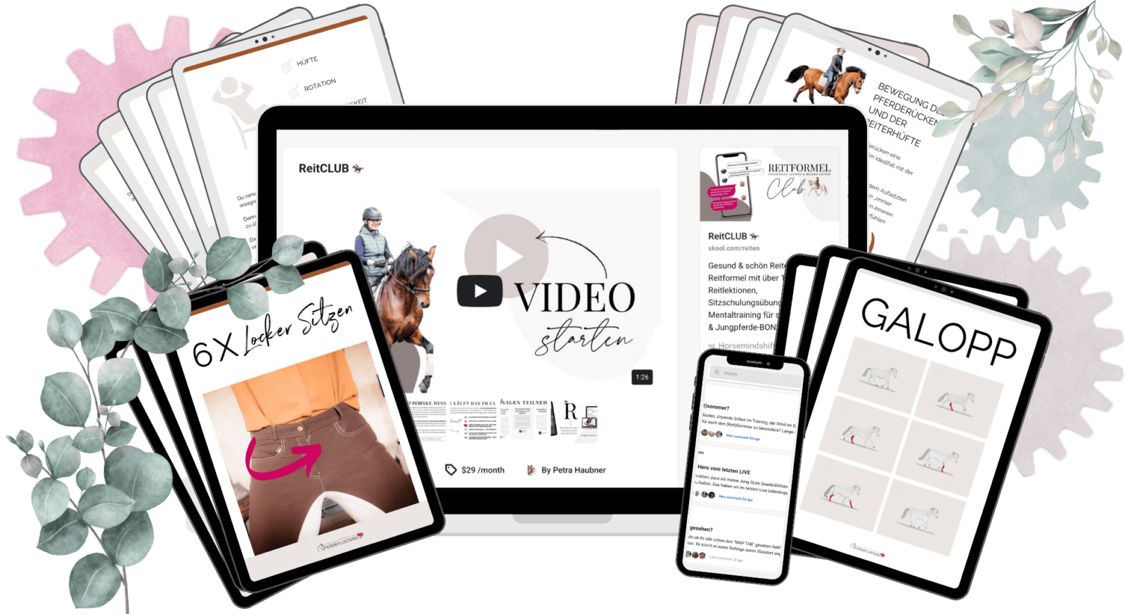 4 geniale Übungen für einen gesunden und starken Pferderücken 6 ReitCLUB - Mock Up