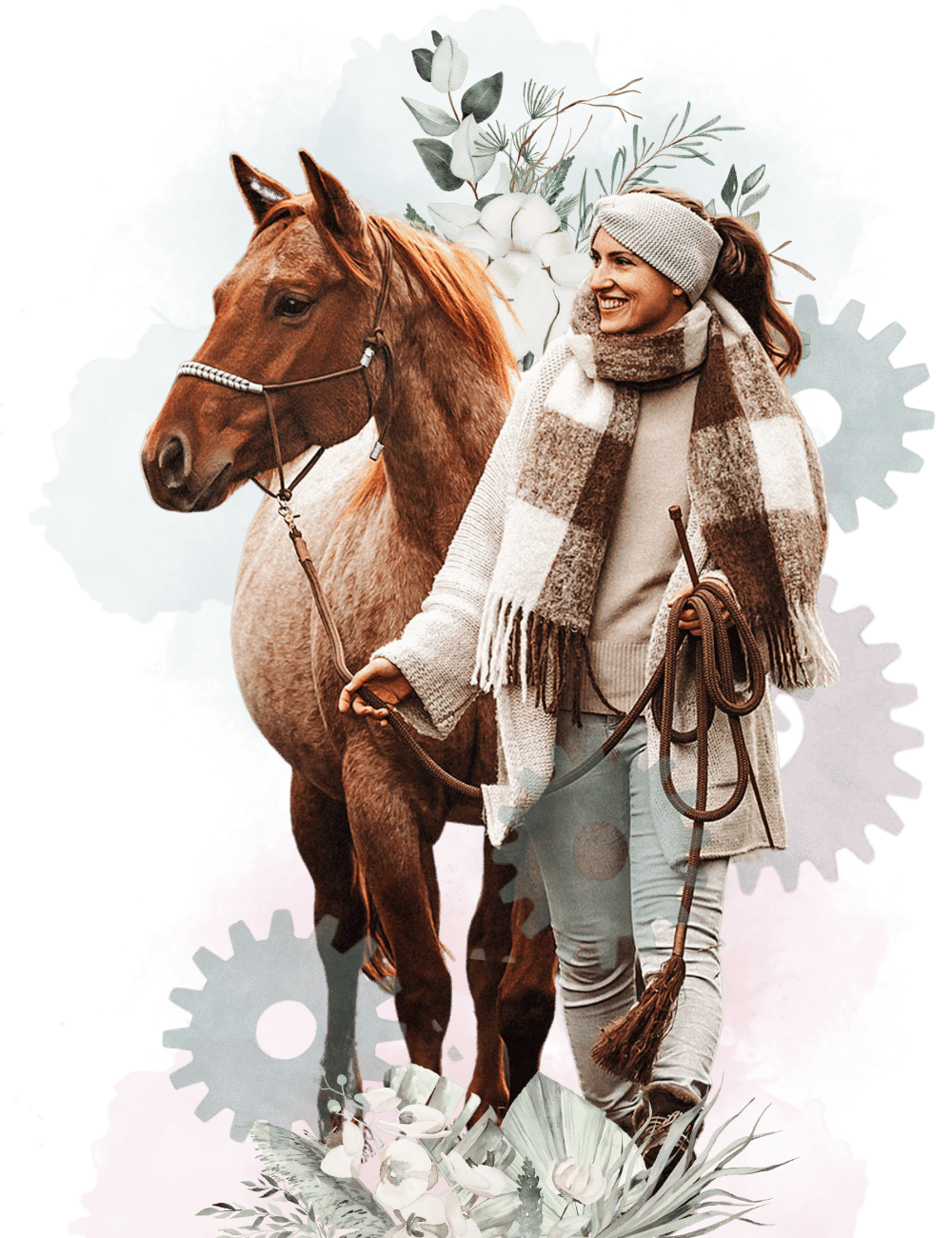 Petra mit Carey und Pastell Hintergrund PNG hochkant 3 Tage Challenge - Pferde Verstehen 1