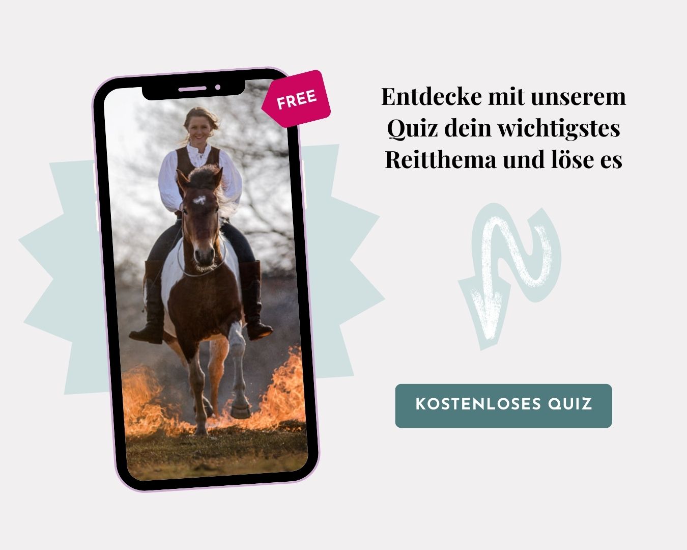 Dehnungshaltung beim Pferd: Vorwärts abwärts richtig reiten statt "Rübe runter" 1 Banner reitquiz - quer